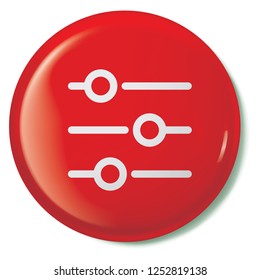 An Illustrated Icon Isolated on a Background - Settings Horizontal