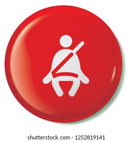 An Illustrated Icon Isolated on a Background - Seatbelt Light-23