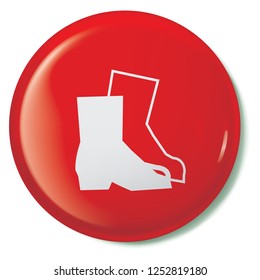 An Illustrated Icon Isolated on a Background - Safety Boots