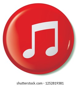 An Illustrated Icon Isolated on a Background - Musical Note
