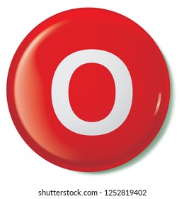 An Illustrated Icon Isolated on a Background - O