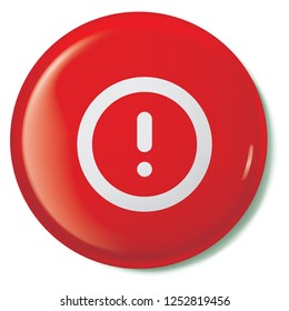 An Illustrated Icon Isolated on a Background - Round Exclamation Mark