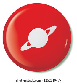 An Illustrated Icon Isolated on a Background - Ring Planet