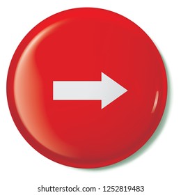 An Illustrated Icon Isolated on a Background - Right Arrow