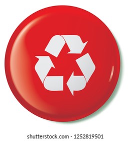An Illustrated Icon Isolated on a Background - Recycling