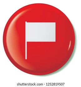 An Illustrated Icon Isolated on a Background - Rectangular Flag