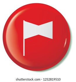 An Illustrated Icon Isolated on a Background - Rectangular Cross Flag