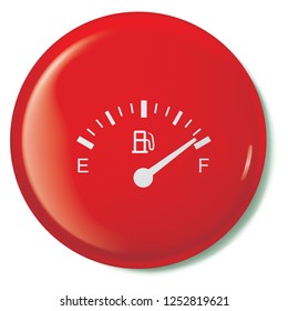 An Illustrated Icon Isolated on a Background - Petrol Gauge Full