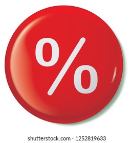 An Illustrated Icon Isolated on a Background - Percent