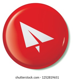 An Illustrated Icon Isolated on a Background - Paper Airplane