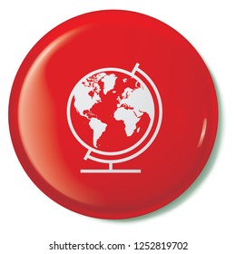 An Illustrated Icon Isolated on a Background - Globe North America South America Europe