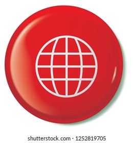 An Illustrated Icon Isolated on a Background - Globe