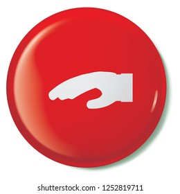 An Illustrated Icon Isolated on a Background - Hand Palm Down