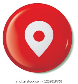 An Illustrated Icon Isolated on a Background - Map Pointer Open