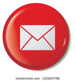An Illustrated Icon Isolated on a Background - Mail Unread