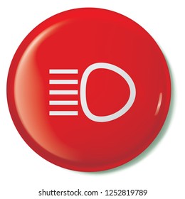 An Illustrated Icon Isolated on a Background - Main Headlights Light