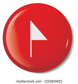 An Illustrated Icon Isolated on a Background - Low Triangular Flag