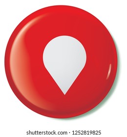 An Illustrated Icon Isolated on a Background - Long Map Pointer
