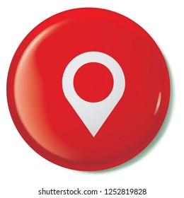 An Illustrated Icon Isolated on a Background - Long Map Pointer Open