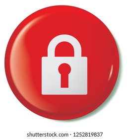 An Illustrated Icon Isolated on a Background - Lock