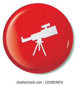 An Illustrated Icon Isolated on a Background - Large Telescope