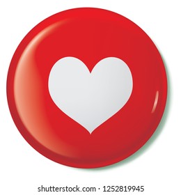 An Illustrated Icon Isolated on a Background - Hearts Card Suit