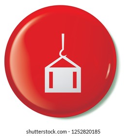 An Illustrated Icon Isolated on a Background - Crane Lift