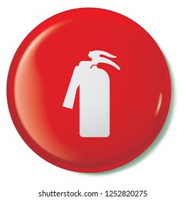 An Illustrated Icon Isolated on a Background - Fire Extinguisher