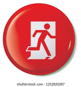 An Illustrated Icon Isolated on a Background - Fire Exit