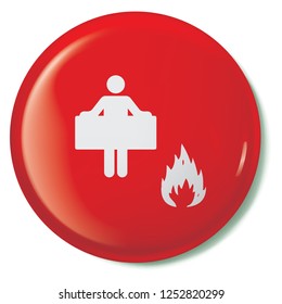 An Illustrated Icon Isolated on a Background - Fire Blanket