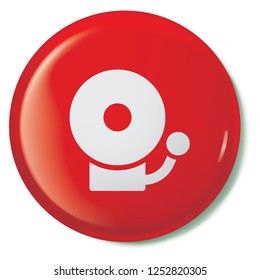 An Illustrated Icon Isolated on a Background - Fire Alarm Bell