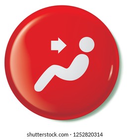 An Illustrated Icon Isolated on a Background - Face Fans
