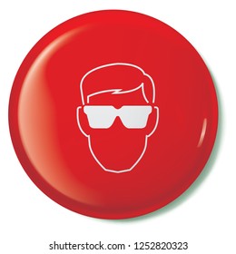 An Illustrated Icon Isolated on a Background - Eye Protection Glasses
