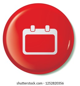An Illustrated Icon Isolated on a Background - Empty Rounded Calendar