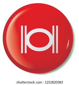 An Illustrated Icon Isolated on a Background - Double Whole Note