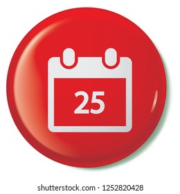 An Illustrated Icon Isolated on a Background - Daily Calendar