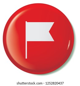 An Illustrated Icon Isolated on a Background - Cut Out Flag