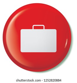 An Illustrated Icon Isolated on a Background - Briefcase