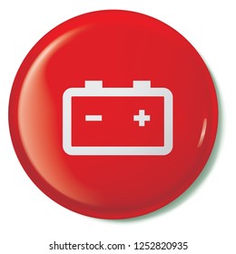 An Illustrated Icon Isolated on a Background - Battery Alert