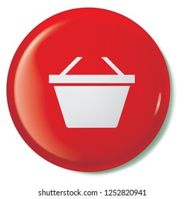 An Illustrated Icon Isolated on a Background - Basket