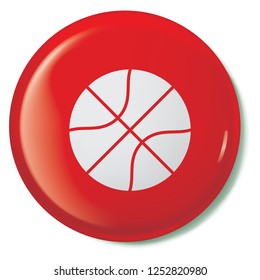 An Illustrated Icon Isolated on a Background - Basketball