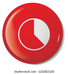 An Illustrated Icon Isolated on a Background - 37 Percent Pie Chart