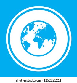 An Illustrated Icon Isolated on a Background - World North America South America Europe Asia