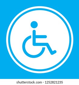 An Illustrated Icon Isolated on a Background - Wheelchair