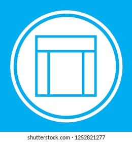 An Illustrated Icon Isolated on a Background - Web Wireframe 4 Way Split Header