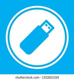 An Illustrated Icon Isolated on a Background - USB Stick