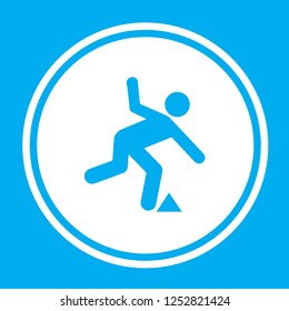 An Illustrated Icon Isolated on a Background - Trip Hazard