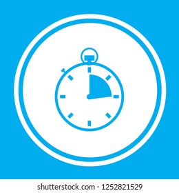 An Illustrated Icon Isolated on a Background - Stopwatch Quarter Complete