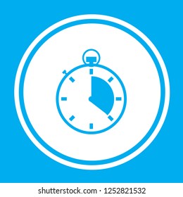 An Illustrated Icon Isolated on a Background - Stopwatch 3 Eighths Complete