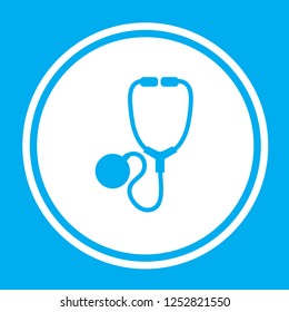An Illustrated Icon Isolated on a Background - Stethoscope